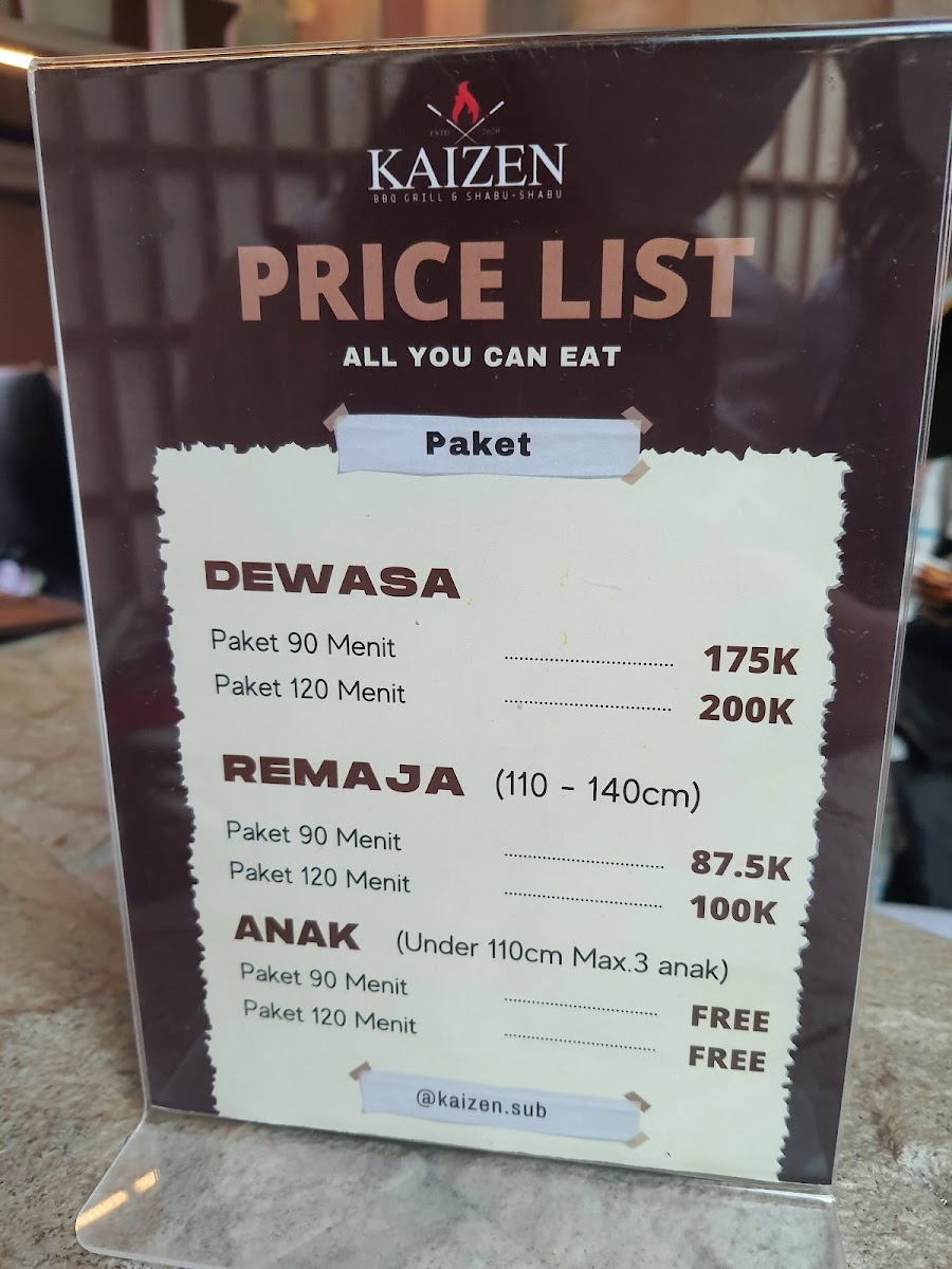 Menu Kaizen All You Can Eat Bbq Grill & Shabu - Shabu-3